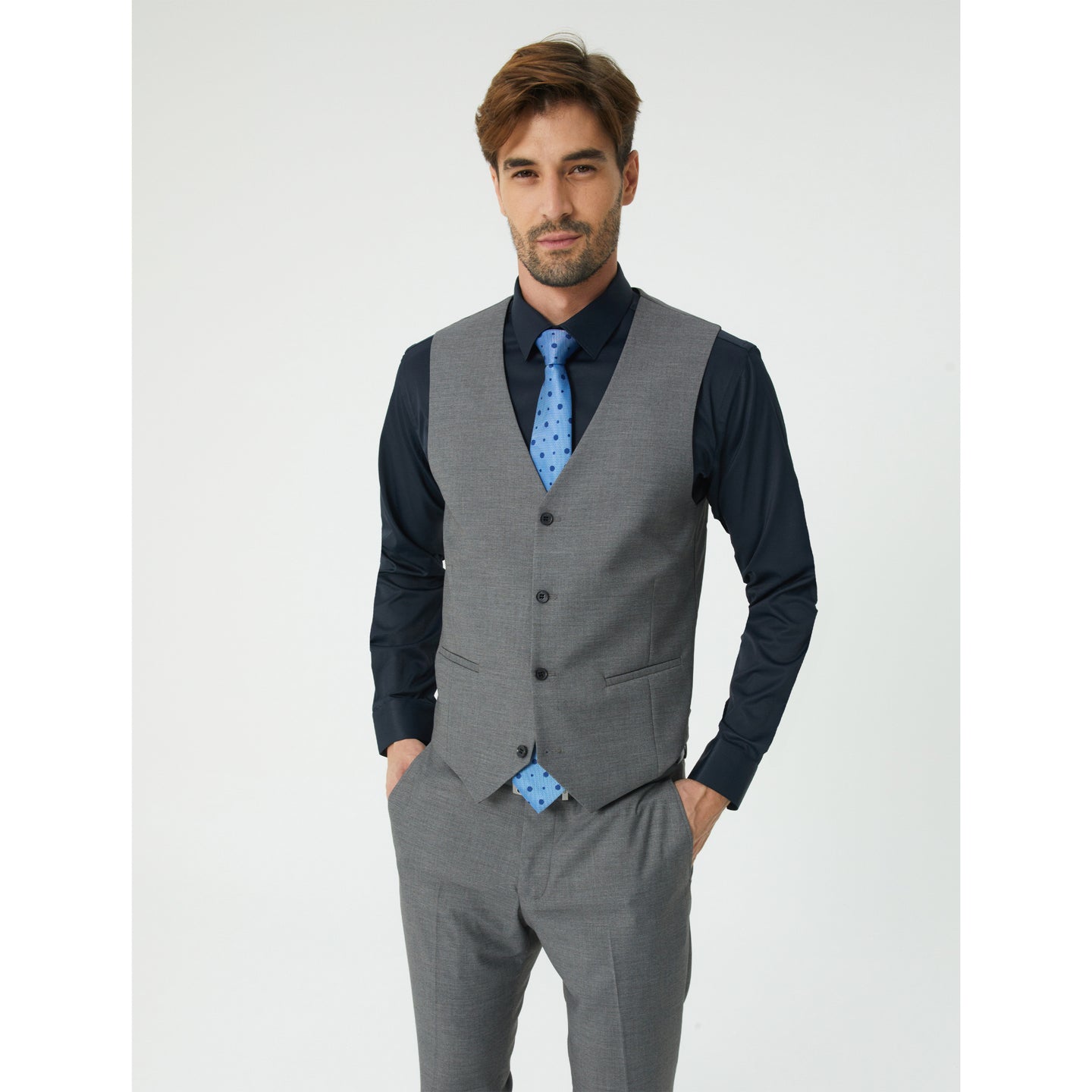 Light Grey Three-Piece Suit